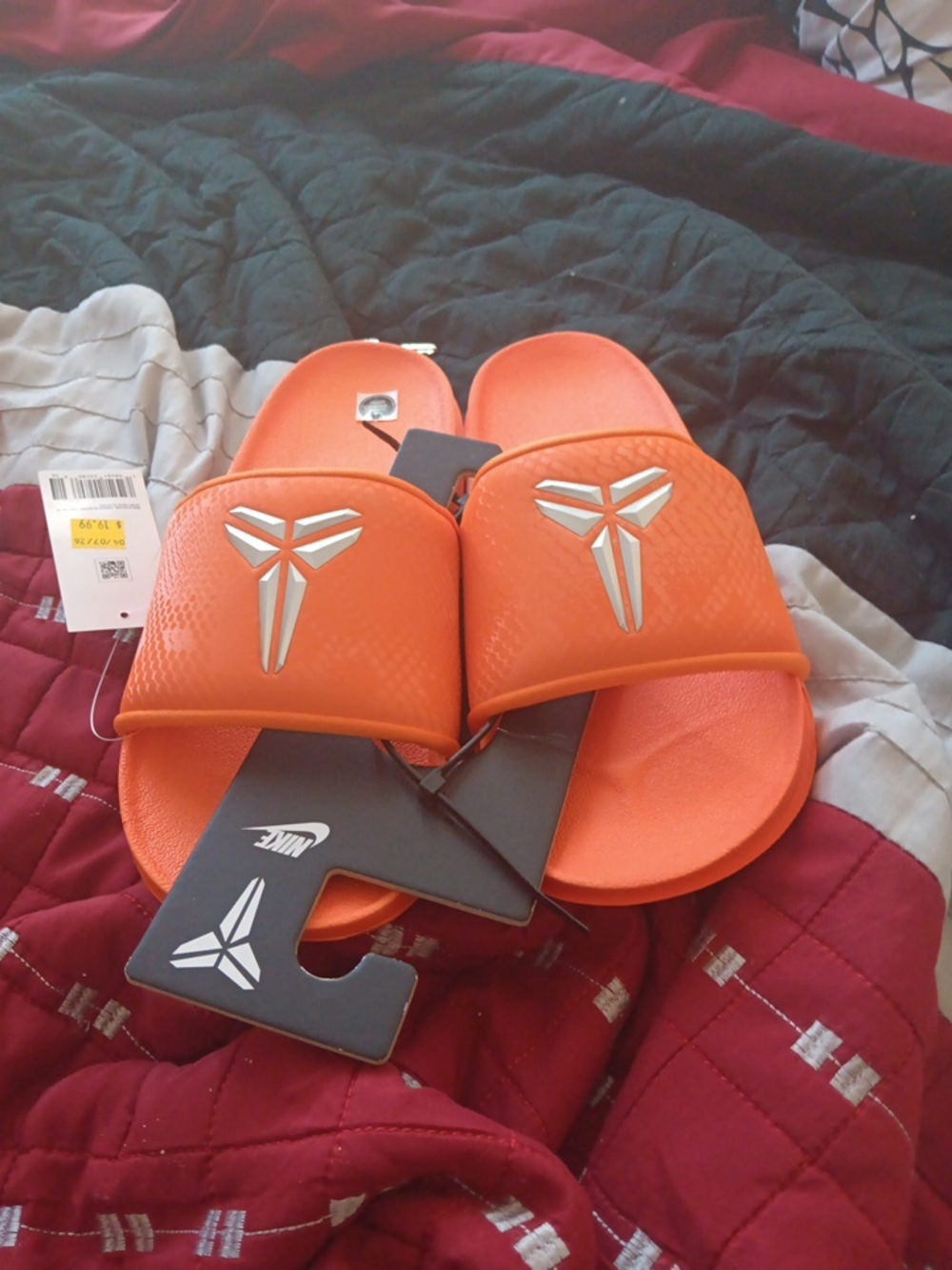 Nike Kobe Orange Slide Sandals - Men's Casual Slides